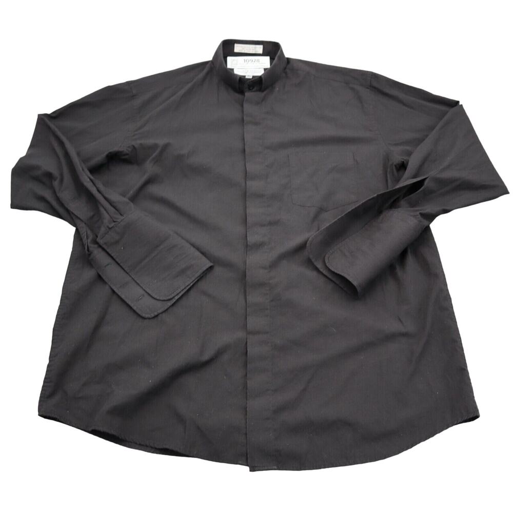 Daniel Ellissa Shirt Mens 16.5 34/35 Black Long Sleeve Button Up Casual